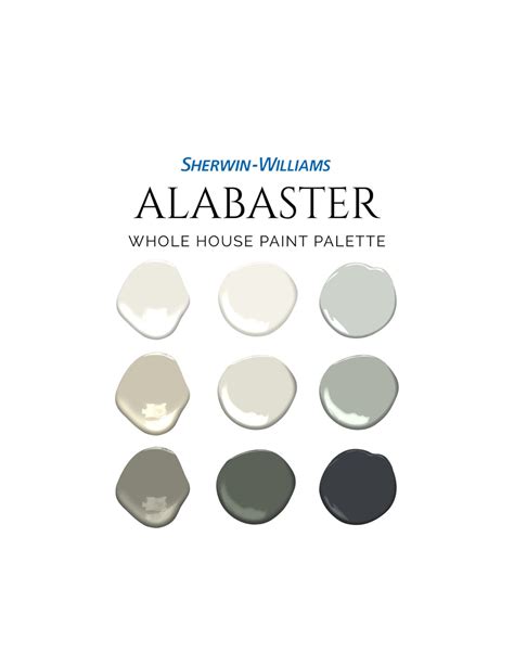 Alabaster Paint Palette, Sherwin-williams, Alabaster Coordinating ...