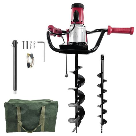 JACKCHEN Electric Post-Hole Digger with Storage Bag, Earth Auger Drill ...