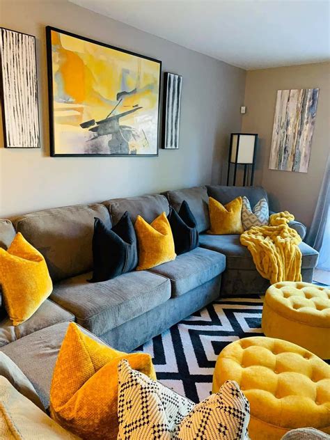 Yellow and Gray Living Room Decor Ideas