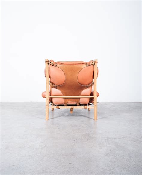 AB Inca Easy Chair with Ottoman Cognac Leather Mid Century Sweden ...