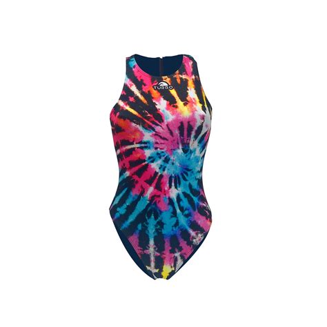Women's Water Polo Suit- Tie Dye Rainbow Bador - KAP7 International