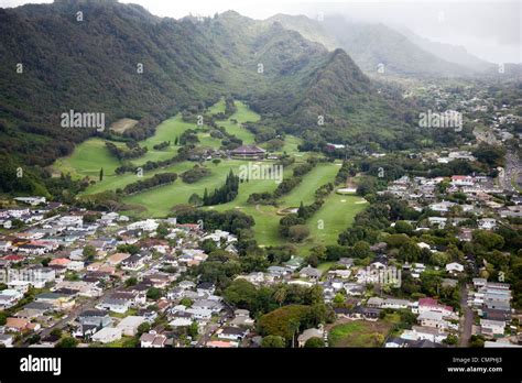 Aerial view of the Honolulu Country Club. Honolulu, Hawaii Stock Photo ...
