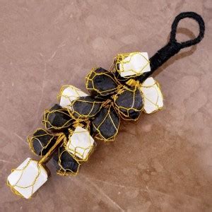 Maureen Black Tourmaline/Selenite Rough Chunks Vaastu Door Hanging for ...