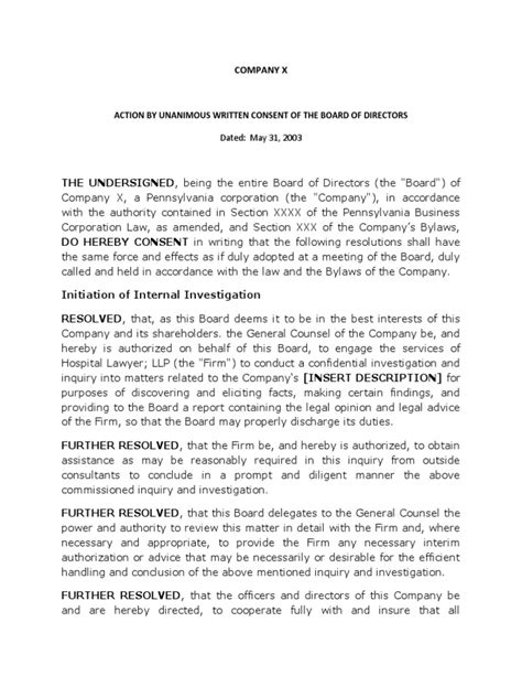 Consent Resolution Template 的图像结果