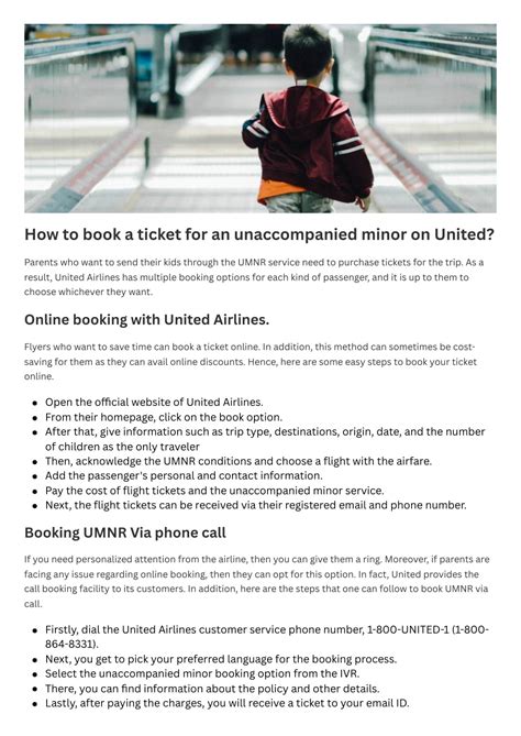PPT - Everything You Need to Know About United Airlines Unaccompanied ...