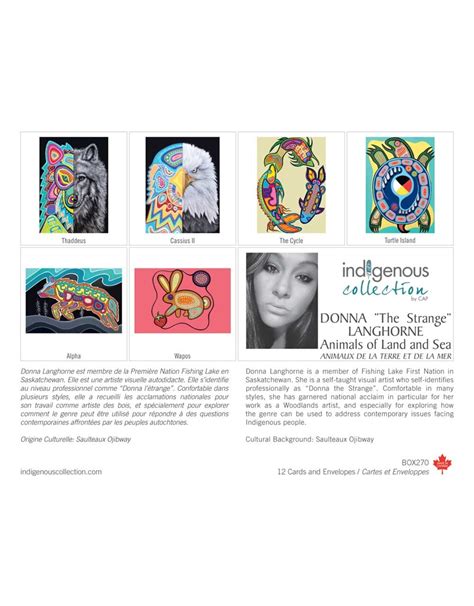 Animals of Land and Sea by Donna Langhorne 12 Card Box - Box270 - La ...