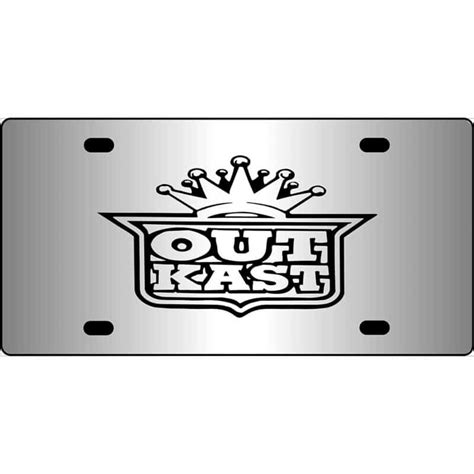 OutKast Logo Mirror License Plate