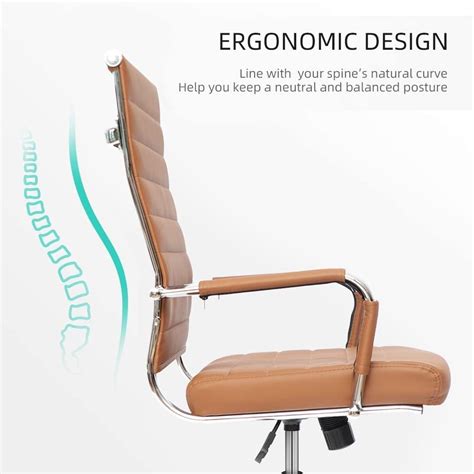 Buy Okeysen Office Desk Chair, Ergonomic Leather Modern Conference Room ...