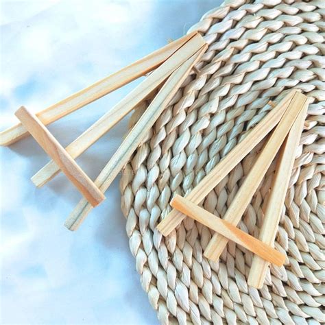 Buy 10 Pack Mini Wood Display Easel, Tabletop Display Stand Artist ...