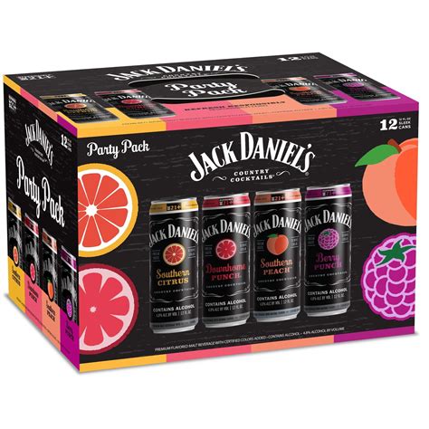 Jack Daniel's Country Cocktail, Variety Pack, 12 Pack, 12 oz Aluminum ...