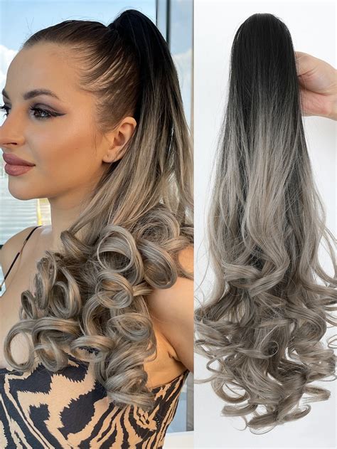 Long Body Wave Ponytail Synthetic Hair Extension With Claw | Synthetic ...
