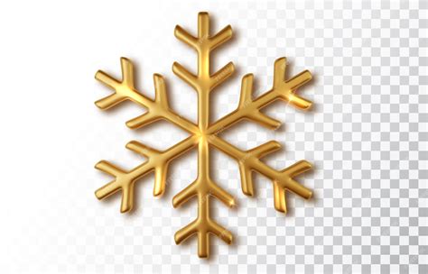 Realistic Snowflake With Transparent Background