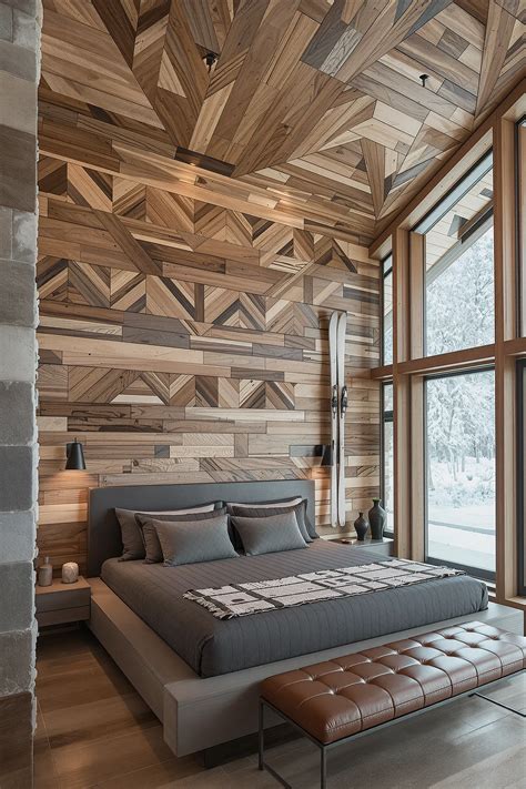 Headboard Reclaimed Wood Accent Wall 20 Minute DIY Reclaimed Wood