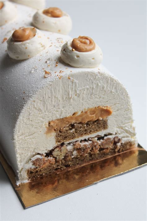 recette buche glacée vanille caramel beurre salé