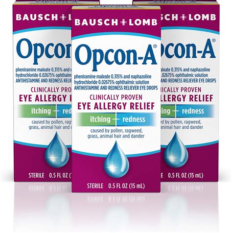 Amazon.com: Opcon-A Allergy Eye Drops by Bausch + Lomb, for Itch and ...