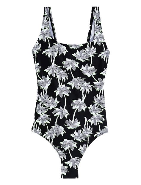 Buy Printed Scoop Neck Swimsuit at Marks & Spencer