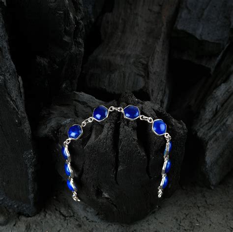 Lapis Lazuli And Silver Bracelet: Timeless Sophistication By Totapari ...