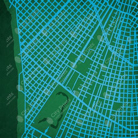 Tulane University Campus Map Art - City Prints