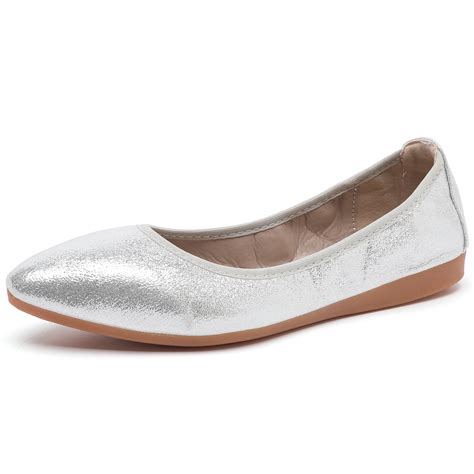 DADAWEN Women’s Pointed Toe Ballet Flats Slip on Casual Flats Walking ...