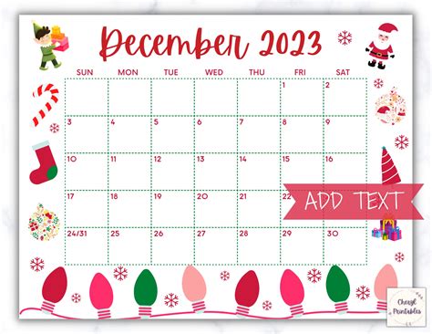 Free Printable Calendar December 2023 Pdf