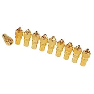 MJH 10 Pieces TV Aerial Male Connectors Coaxial RF Cable Plug Grip End ...
