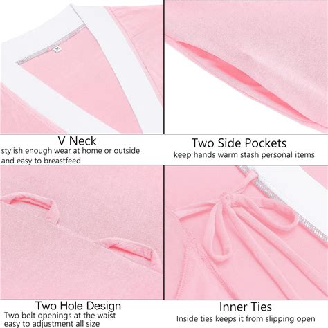 Buy SWOMOG Women's Maternity Nursing Robe Pregnancy Hospital ...