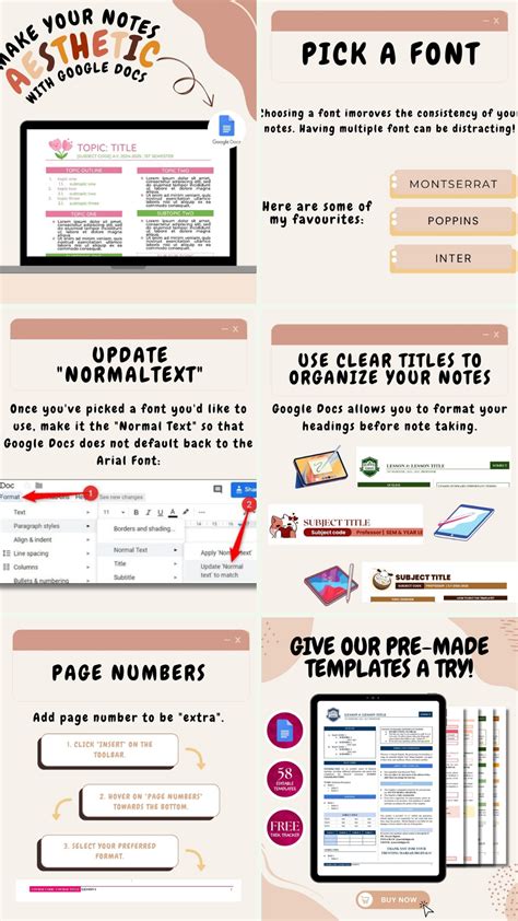 Make your notes AESTHETIC with Google Docs
