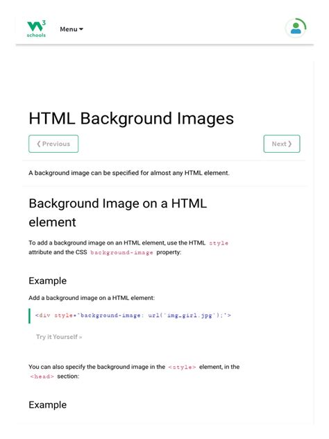 HTML Background Images | PDF | Html | Bootstrap (Front End Framework)