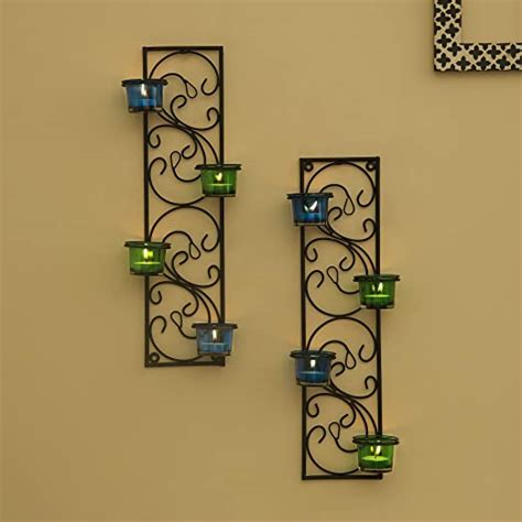 Buy Homesake Wall Hanging Twisted Petals Tea Light Candle Diya Holders ...