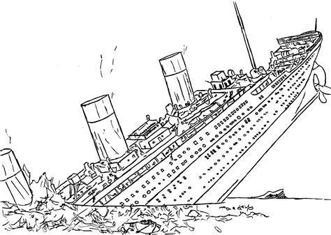 Titanic coloring pages to download and print for free