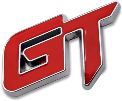 AutoBizarre 3D Raised GT Metal Monogram Emblem Badge Sticker for All ...