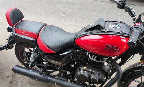 Al Ameen Faux Leather Re Meteor 350 Seat Cover & Tank Cover For Motor ...
