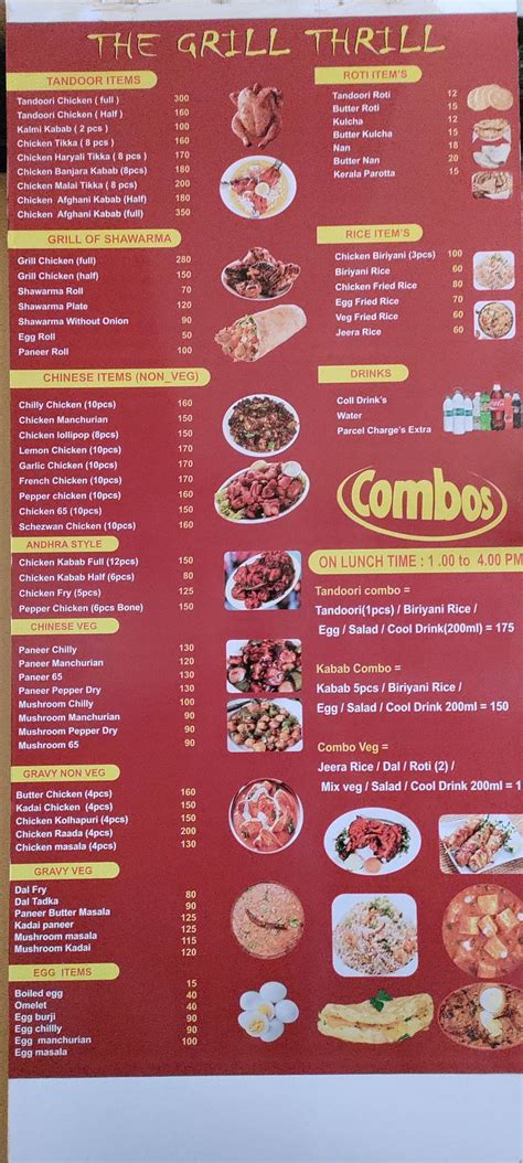 Menu at The Grill Thrill, Bengaluru
