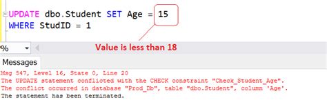 Image result for Check Constraint SQL Age