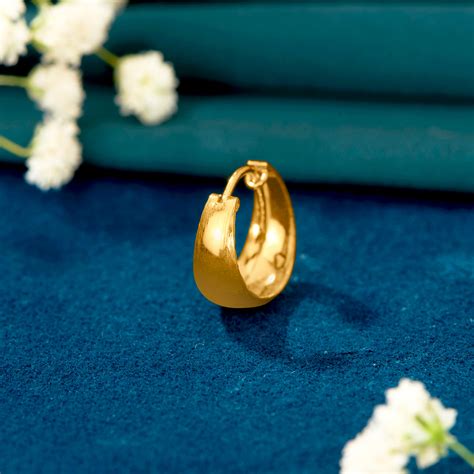 Graceful Loops Yellow Gold Single Earring For Men – PNG Jewellers