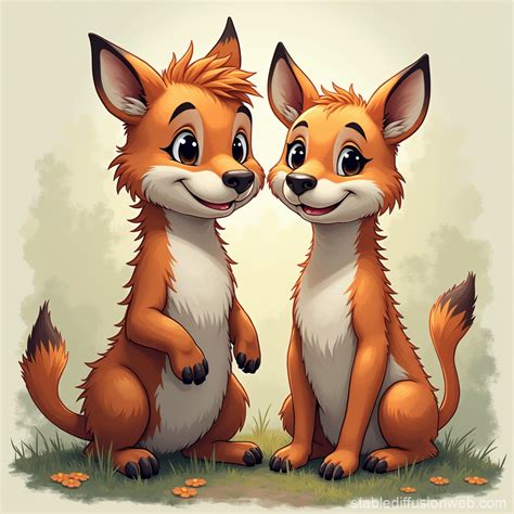 Stable Diffusion Prompts Cartoon Animals 的图像结果