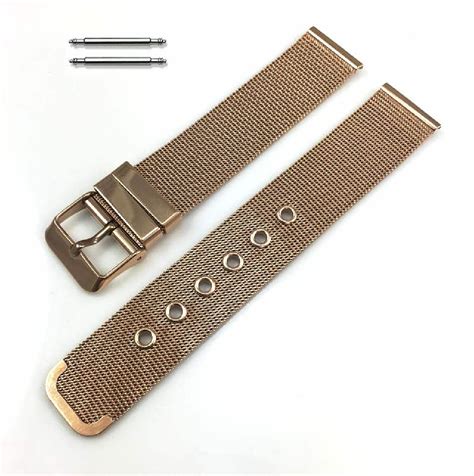 Rose Gold Stainless Steel Thin Mesh Replacement Watch Band Strap #5109