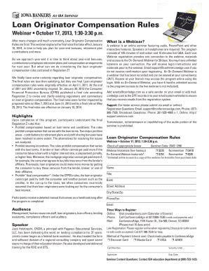 Fillable Online Loan Originator Compensation Rules Fax Email Print ...