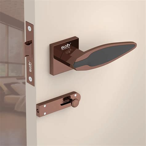Gloxy Brass Door Lock for Bathroom, Balcony, Home – Keyless Mortise ...