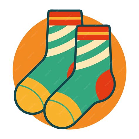 Socks clip art and Vector Design With a White Background | Premium AI ...