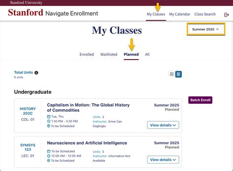View & Edit Planned Classes | Student Services