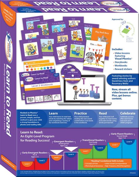 Hooked on Phonics Learn to Read - Levels 3&4 Complete | Book by Hooked ...