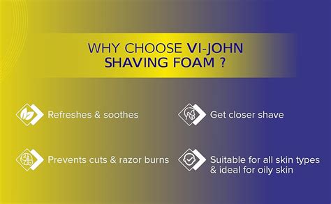 VI- JOHN Shaving Foam For Men, Lime & Lemon Shaving Foam With Goodness ...