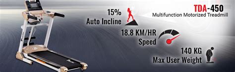 Buy PowerMax Fitness TDA-450 3HP (6HP Peak) Motorized Treadmill with ...