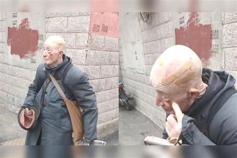老人花10元剃头后满头伤口最新素材