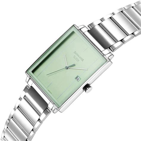 Sonata Sleek Green Dial Analog with Date Watch for Men