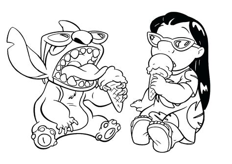 Lilo and Stitch coloring page for children - Lilo and Stitch Coloring Pages