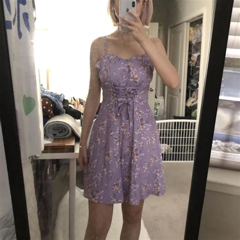 Romwe Women's Purple Dress | Depop
