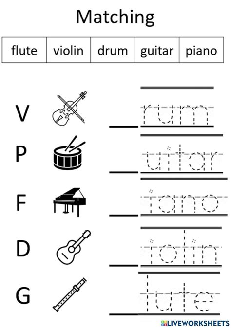 Musical Instrument Worksheet 的图像结果