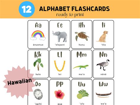 Hawaiian Educational Printable, Hawaiian Alphabet, 'Ōlelo Hawai'i ...